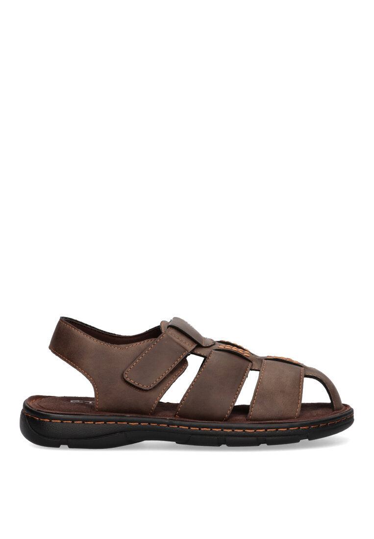 SANDALIA CANGREJERA ETIKA 41016 CALAHONDA, HOMBRE MARRON – ETIKASHOES