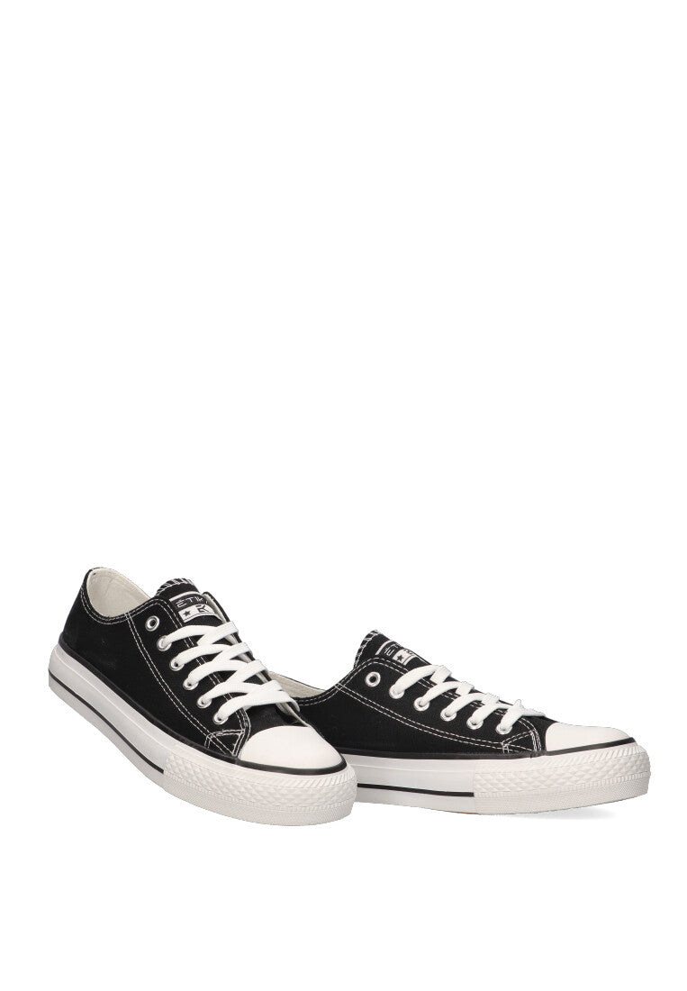 ZAPATILLA LONA BAJO ARASHI 01 NEGRO EN PLANO PARA MUJER