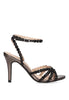 ETIKA GOSSALBA SHINE MEDIUM HEEL SANDAL 90010 BLACK WOMEN  Negro