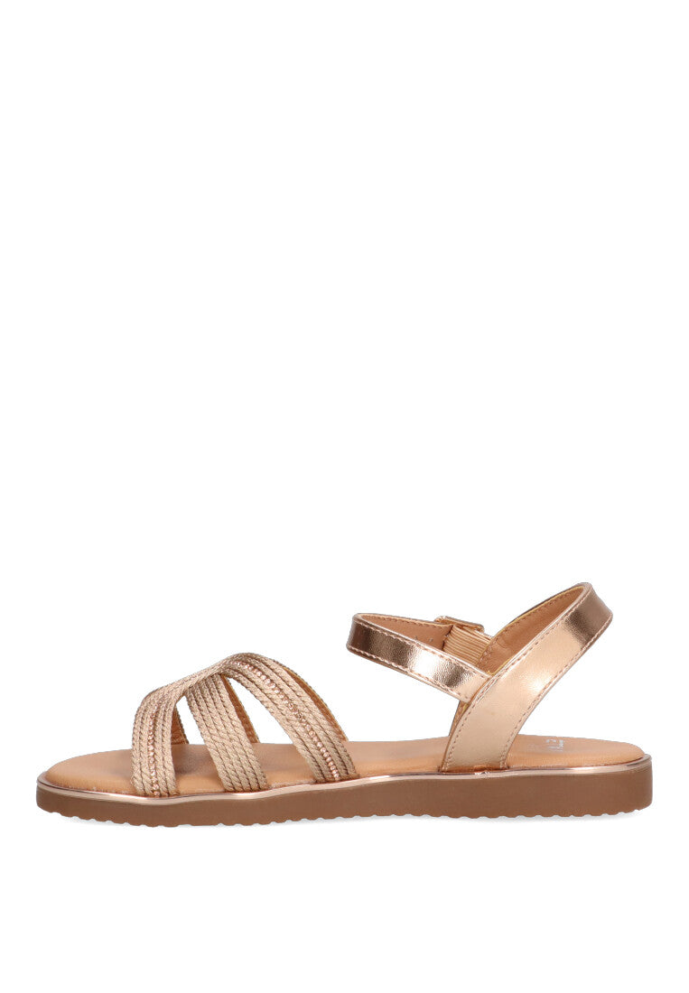 SANDALIA ROMANA ETIKA 10038 PORTO SANTO, NIÑA ORO – ETIKASHOES