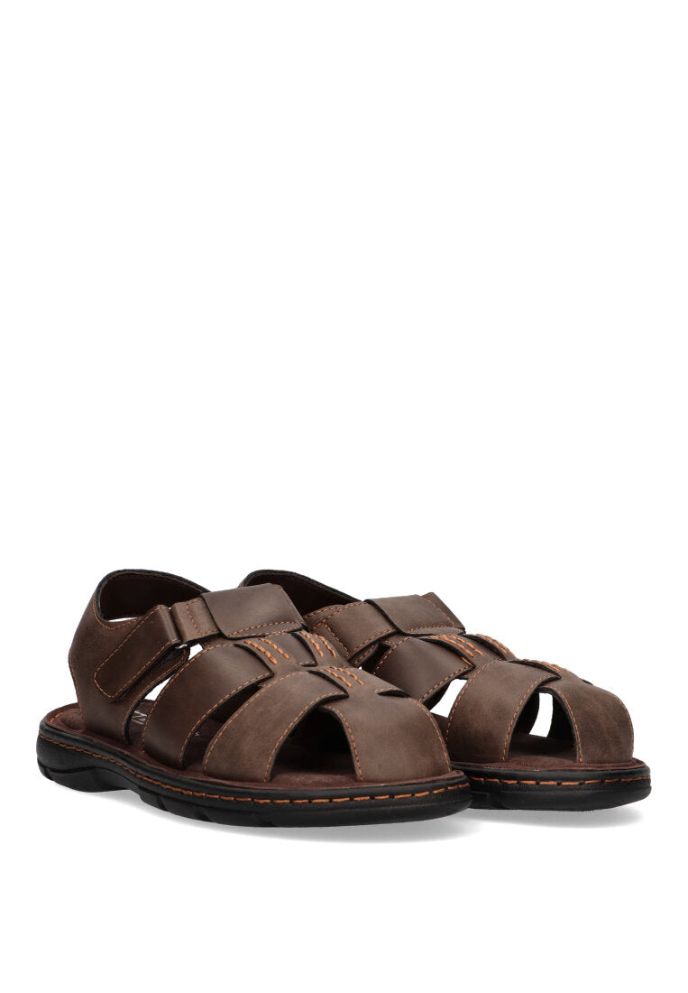 SANDALIA CANGREJERA ETIKA 41016 CALAHONDA, HOMBRE MARRON – ETIKASHOES