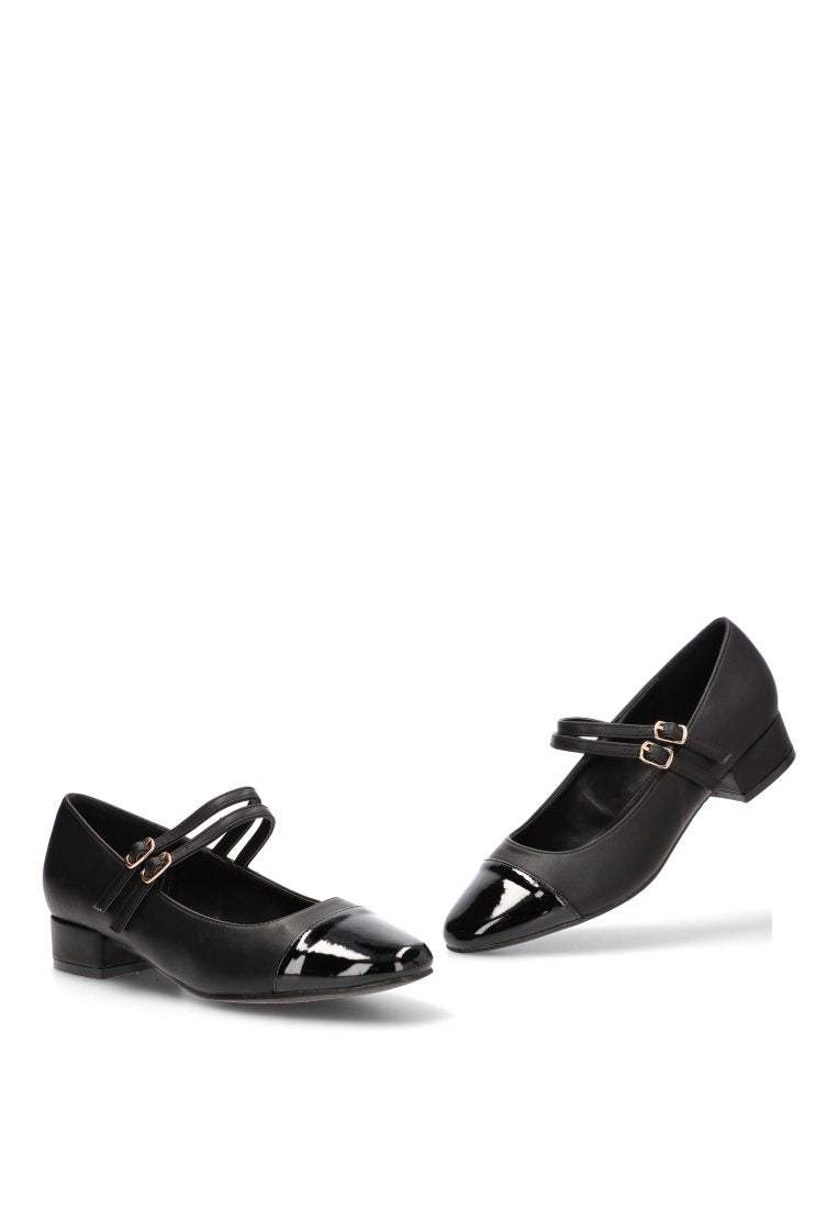 MOCASINES DOBLE HEBILLA THALIA 63306 ETIKA MUJER NEGRO