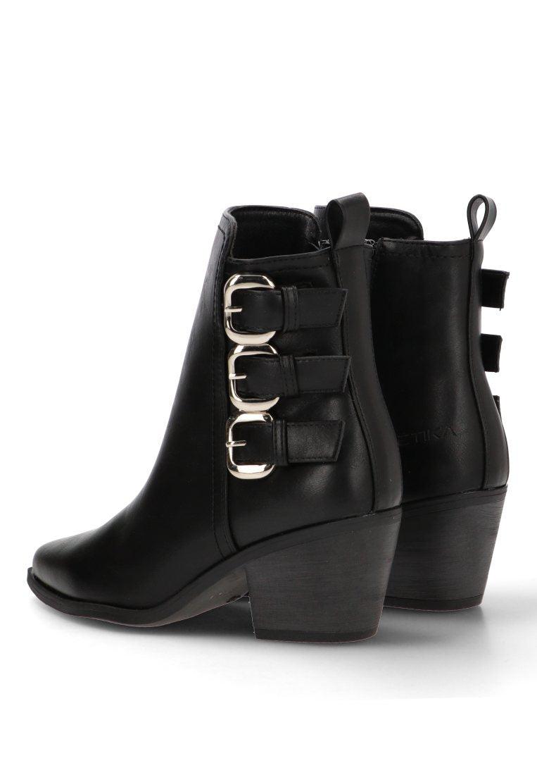 BOTIN 3 HEBILLAS MUSSE 110548 ETIKA MUJER NEGRO
