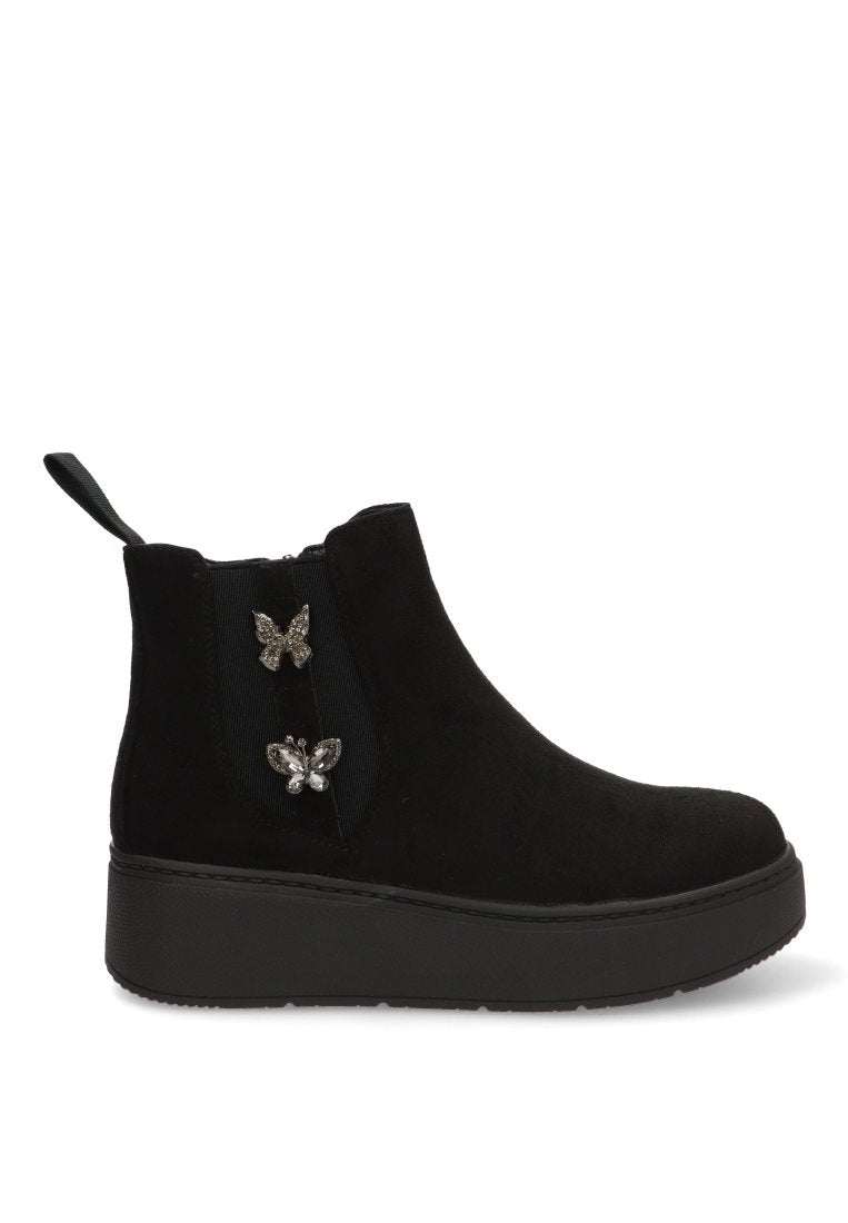 BOTIN ELASTICO Y MARIPOSAS NOUR 10913 ETIKA MUJER NEGRO