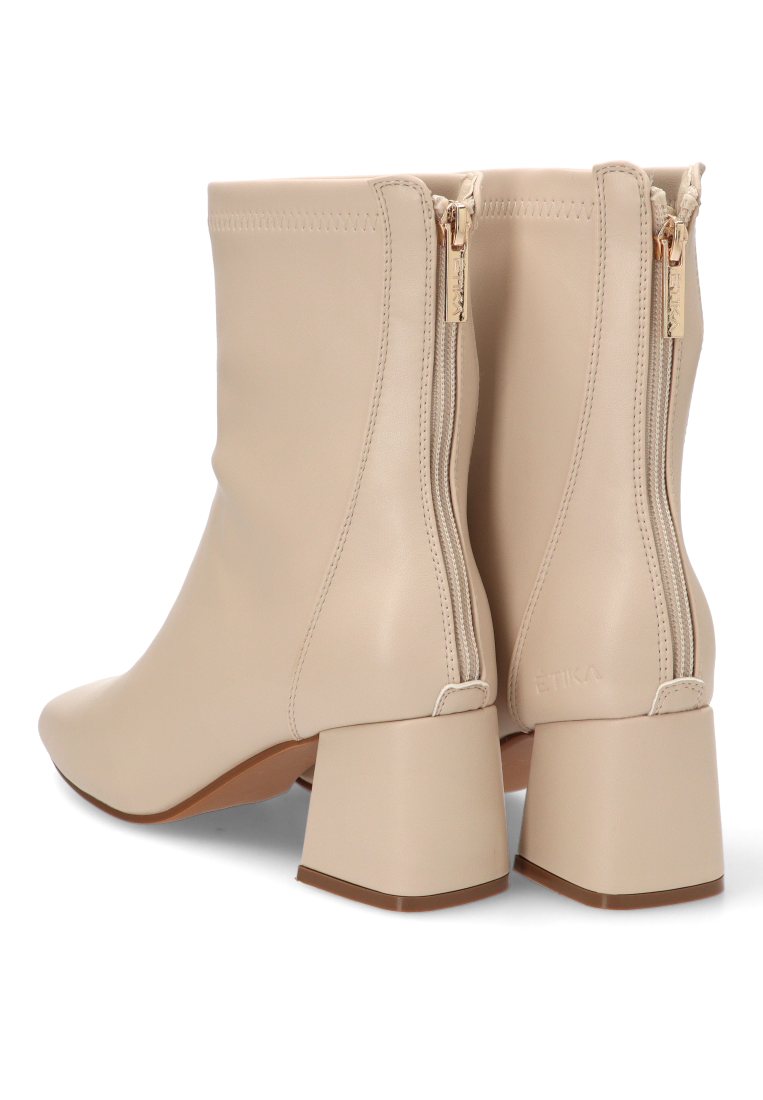 BOTIN CREMALLERA CAGLIARI 32015 ETIKA MUJER BEIGE