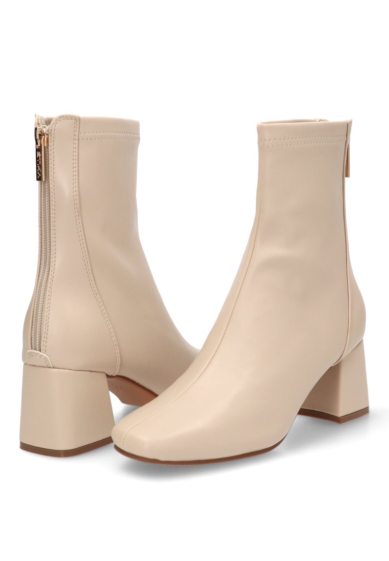 BOTIN CREMALLERA CAGLIARI 32015 ETIKA MUJER BEIGE