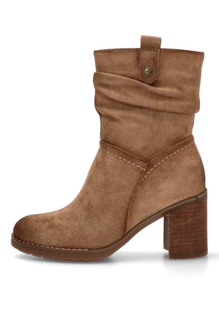 BOTIN ARREGLADO TACON MADERA SOFIA 01 11037 ETIKA MUJER TAUPE