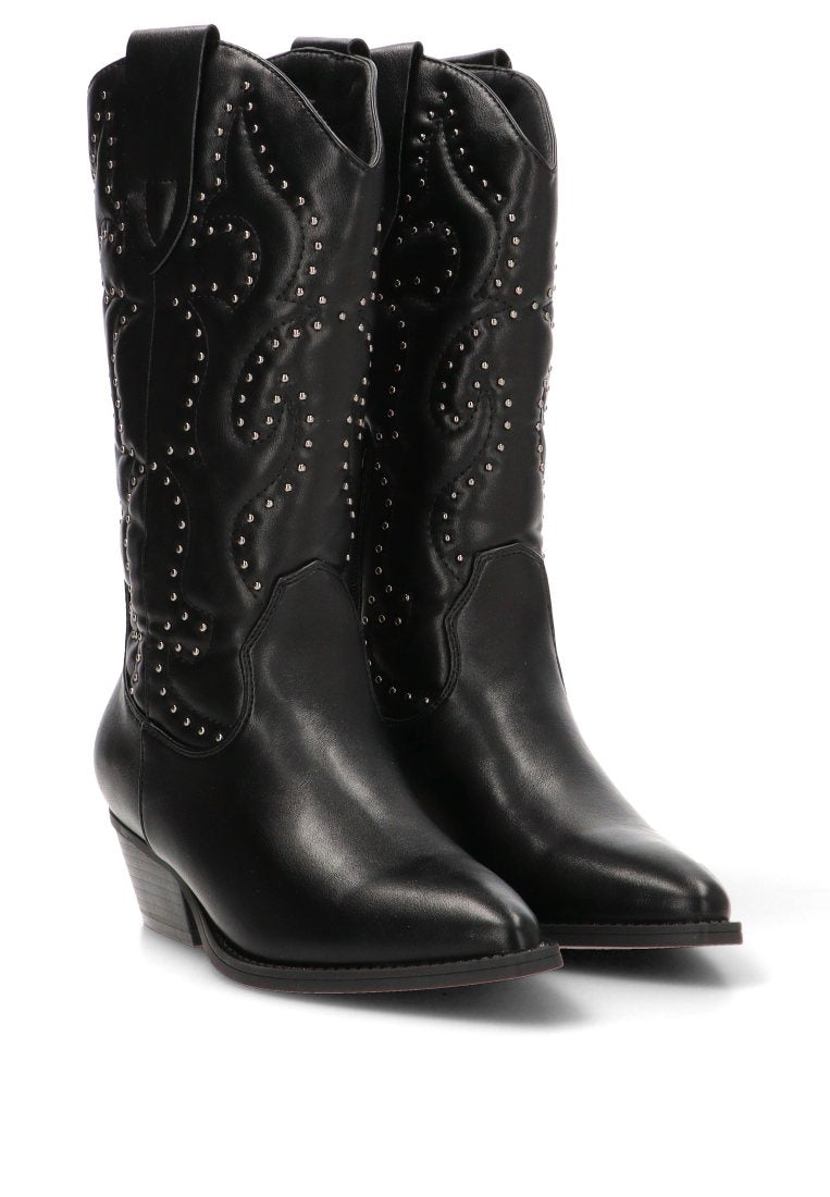 BOTA CAMPERA TACHAS AMERICA 110541 ETIKA MUJER NEGRO