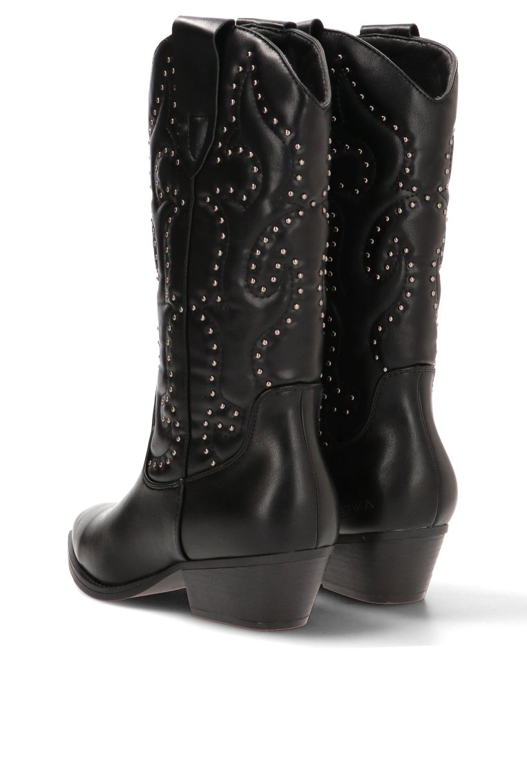 BOTA CAMPERA TACHAS AMERICA 110541 ETIKA MUJER NEGRO