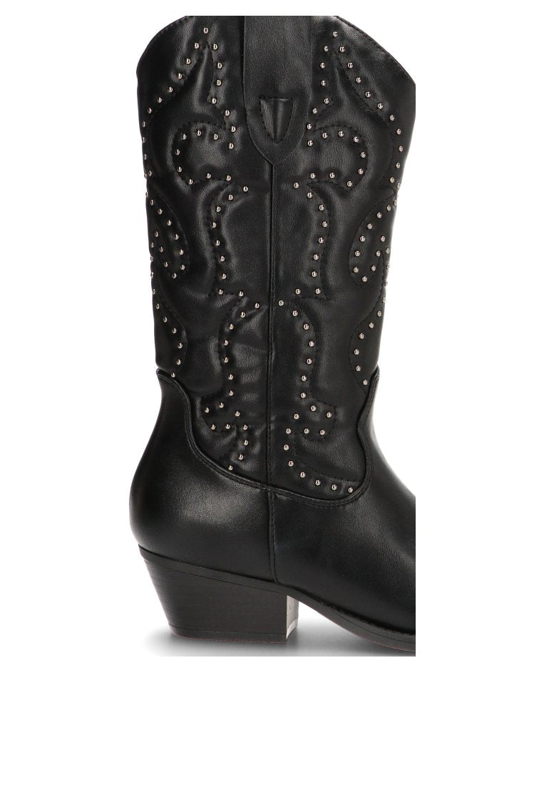 BOTA CAMPERA TACHAS AMERICA 110541 ETIKA MUJER NEGRO