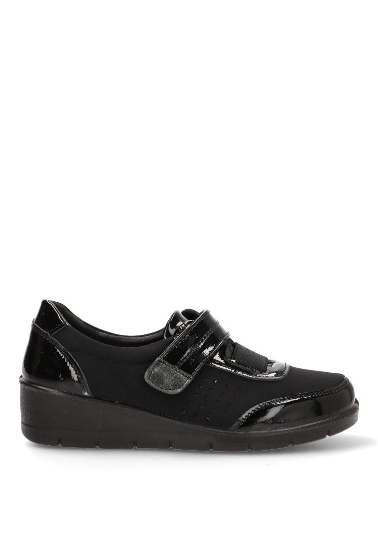 MOCASIN VELCRO BRILLOS THEA 01 60020 ARMONY MUJER NEGRO