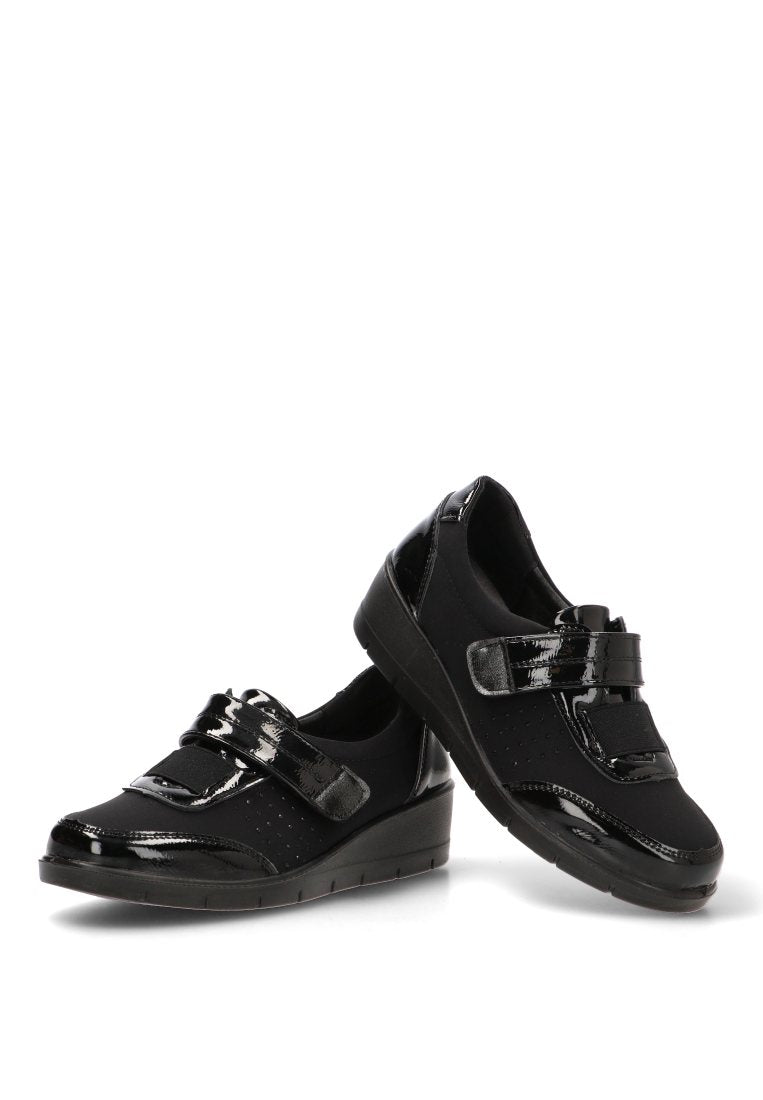 MOCASIN VELCRO BRILLOS THEA 01 60020 ARMONY MUJER NEGRO