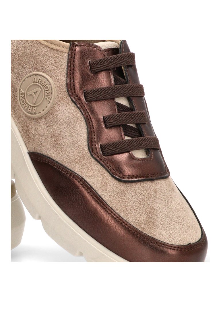 MOCASIN ELASTICOS CORAL 60018 ARMONY MUJER TAUPE