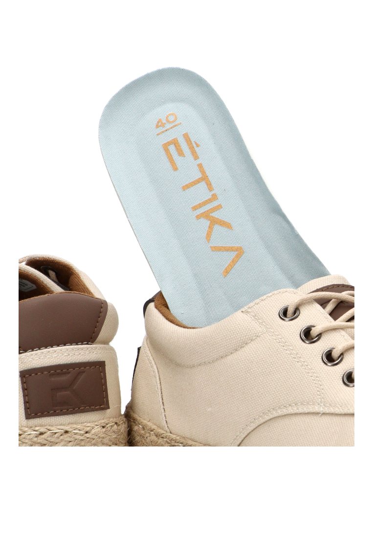 ZAPATILLA LONA CORDONES BETKLEM 82052 ETIKA HOMBRE BEIGE
