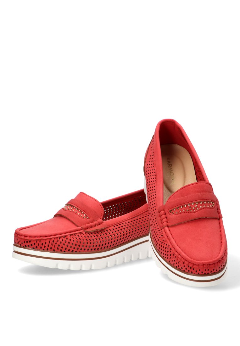 MOCASINES CALADOS 68010 ARMONY MUJER ROJO