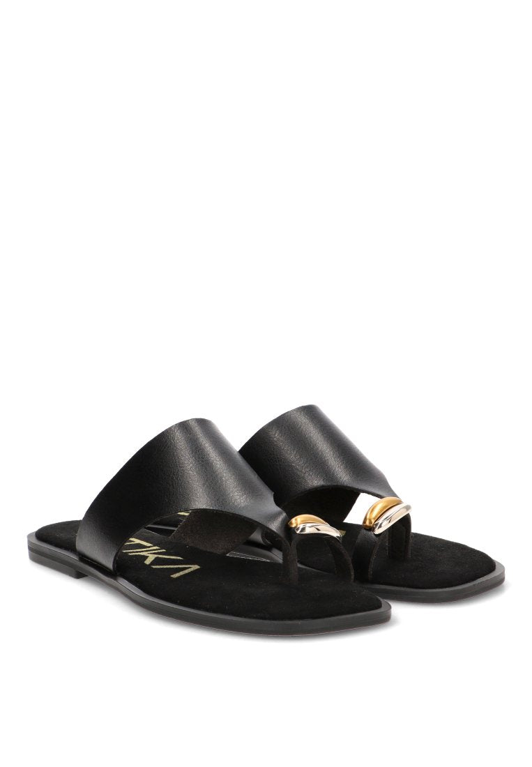 SANDALIA DEDO CAPRI 10172 ETIKA MUJER NEGRO