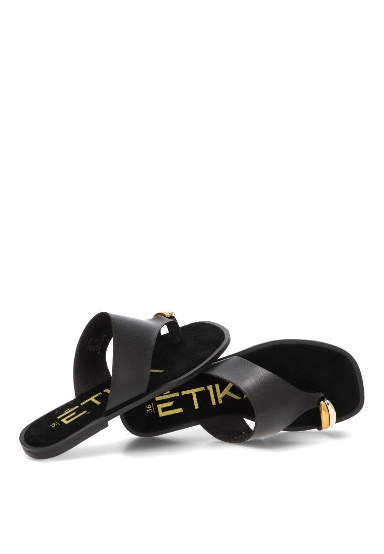 SANDALIA DEDO CAPRI 10172 ETIKA MUJER NEGRO