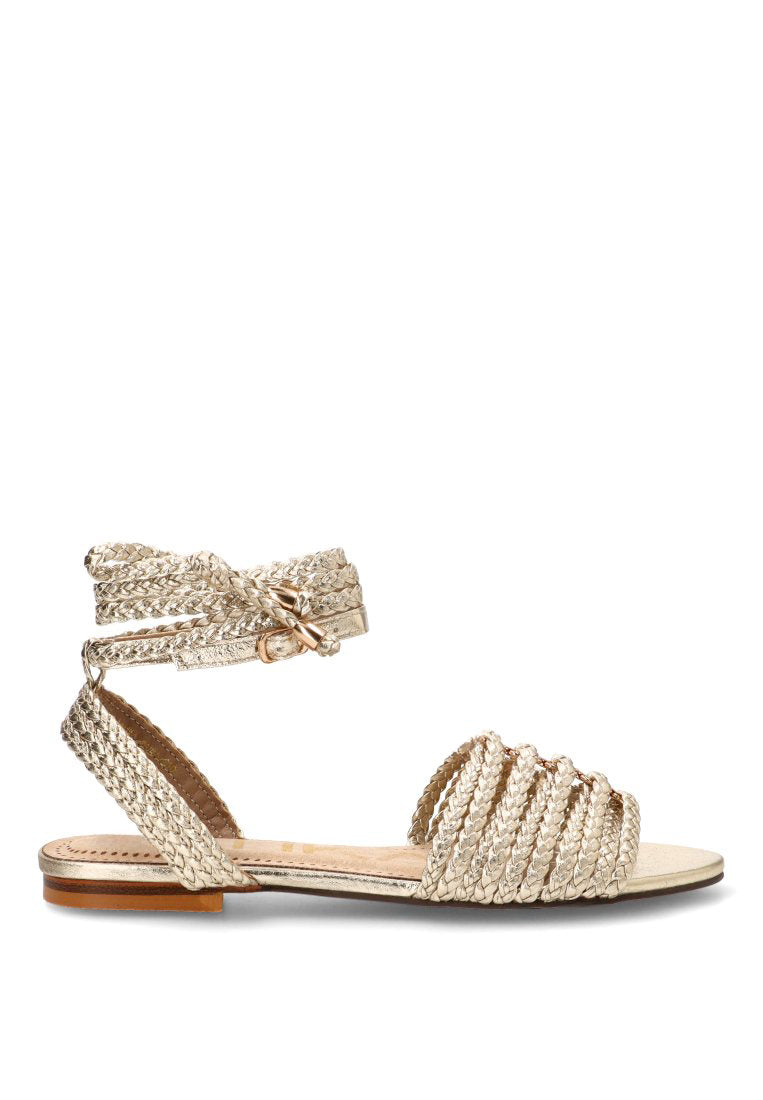 SANDALIAS TRANZADAS MUJER ORO SOLMAR 10098 ETIKA MUJER ORO