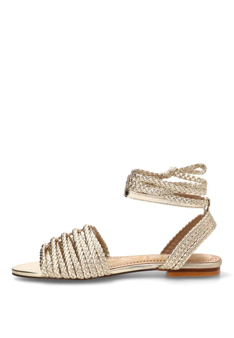 SANDALIAS TRANZADAS MUJER ORO SOLMAR 10098 ETIKA MUJER ORO