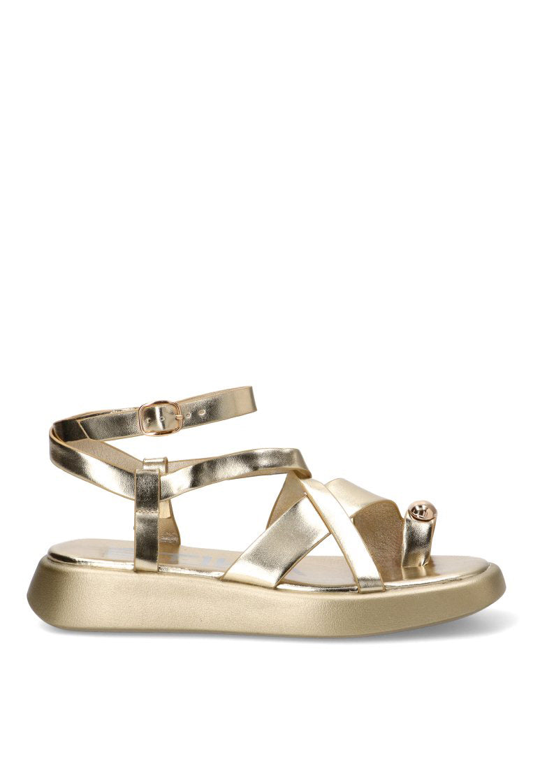 SANDALIA APLIQUE DORADO ORO GROTTAZZURRA 10143 ETIKA MUJER ORO