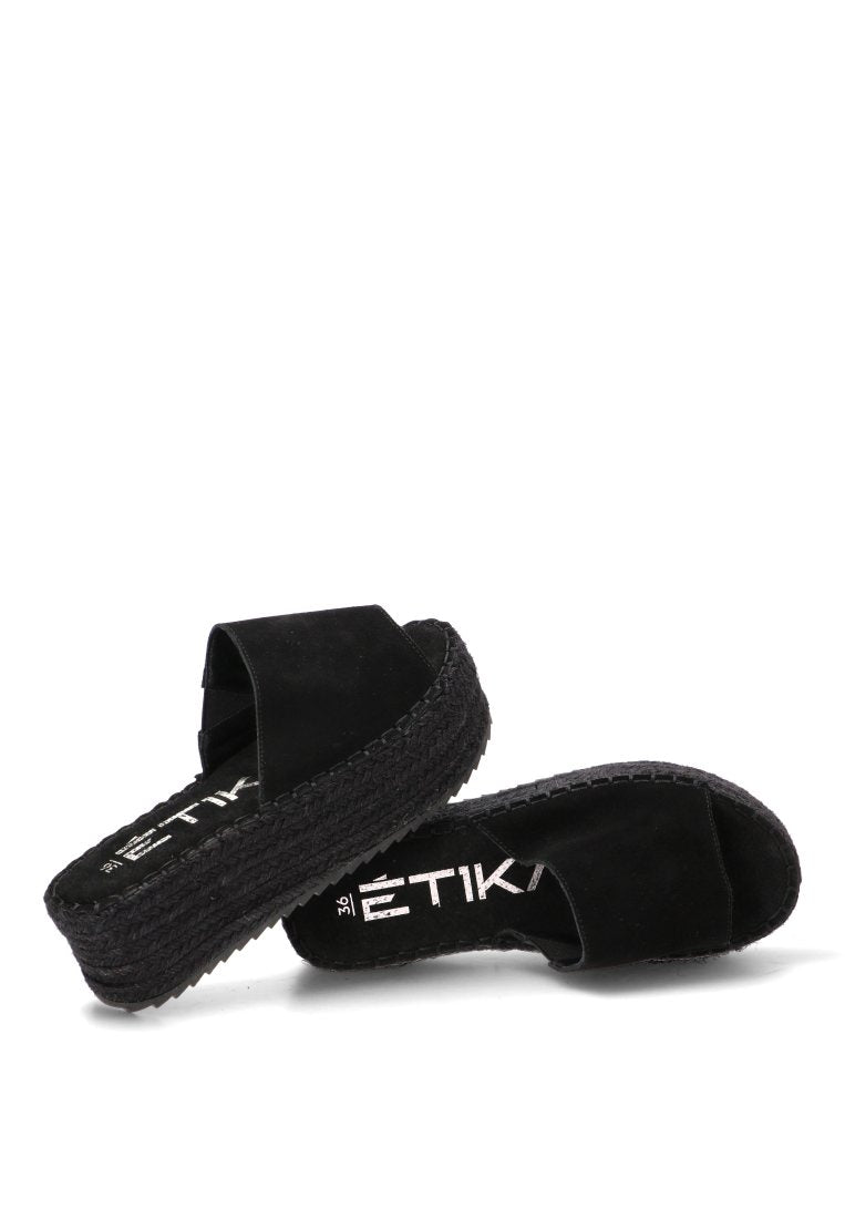 SANDALIA DE PALA ABAMA 10056 ETIKA MUJER NEGRO