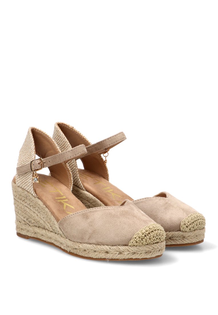 ESPARTEyA CON CUyA MEDIA LA REYA 20010 ETIKA MUJER BEIGE