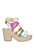 SANDALIA TIRAS BRILLO ETIKA 30001 LAS DORADAS, MUJER MULTI COLOR Multi color