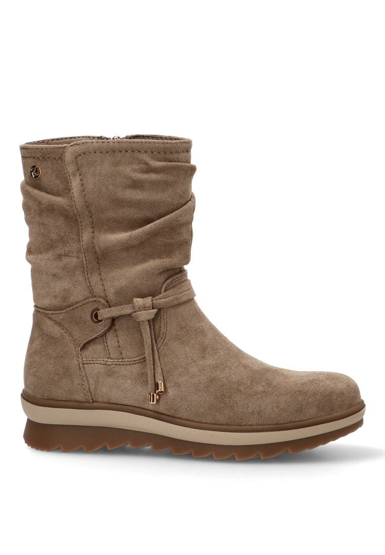 BOTIN ARRUGADO ANGER 02 11112 ETIKA, MUJER TAUPE