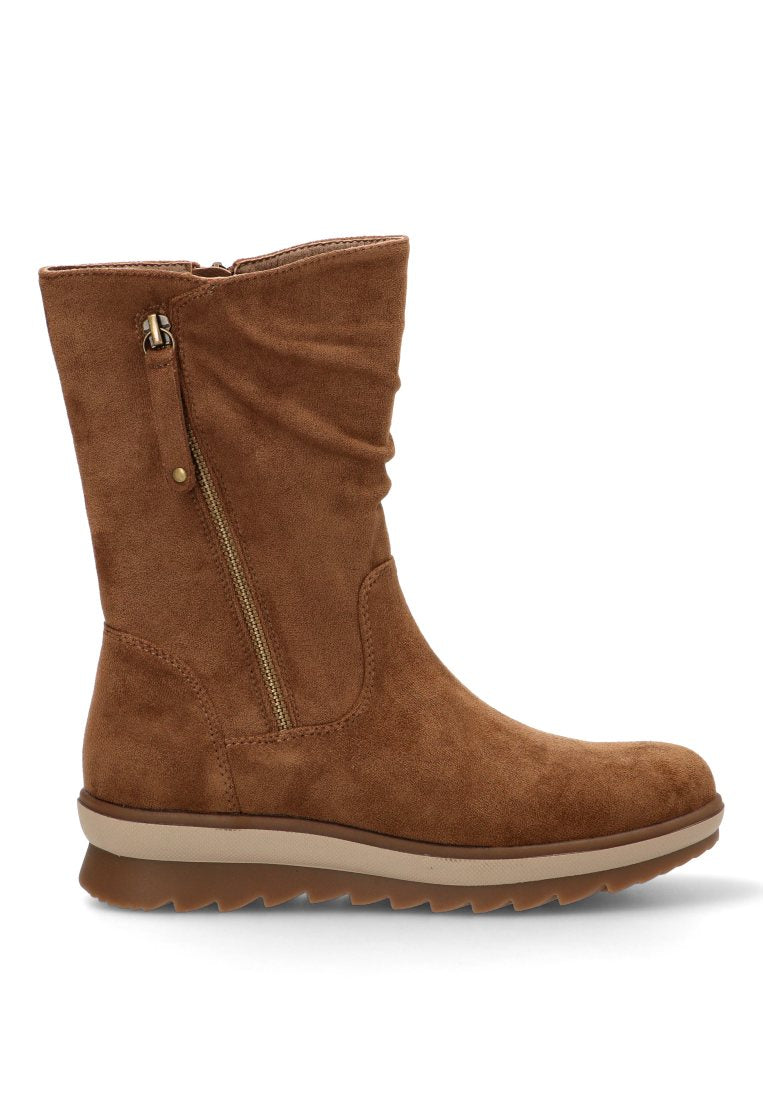 BOTIN ANTELINA CREMALLERA CAMELIA 11115 ETIKA, MUJER CAMEL