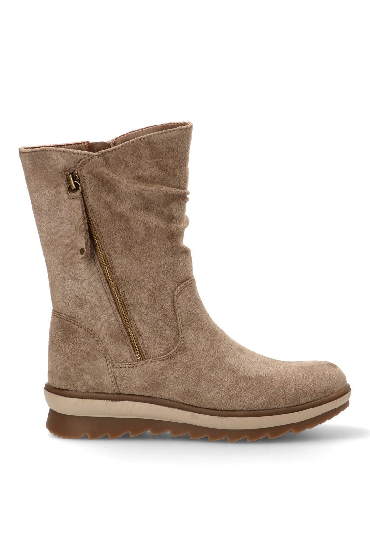 BOTIN ANTELINA CREMALLERA CAMELIA 11115 ETIKA, MUJER TAUPE