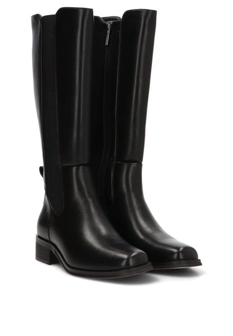 BOTA ALTA ELASTICA 42411 CLARA ETIKA, MUJER NEGRO