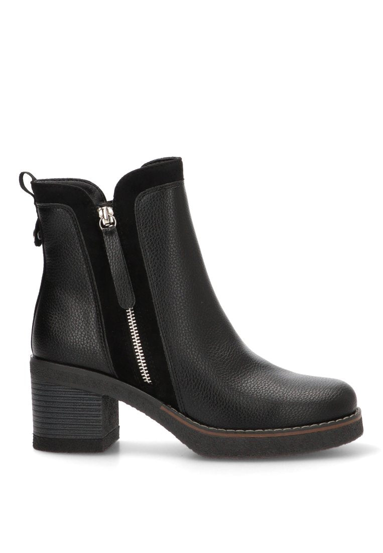 BOTIN CREMALLERA ANYA 32024 ETIKA, MUJER NEGRO