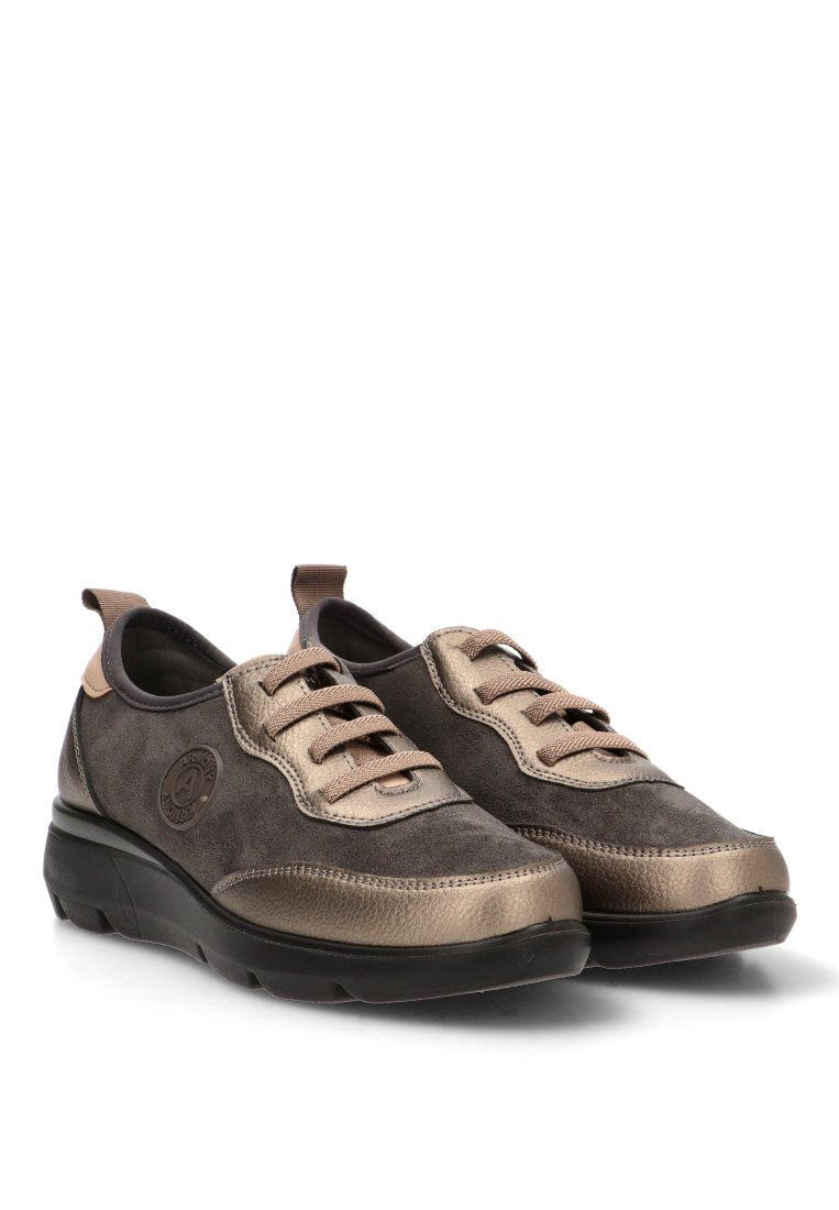 MOCASIN ELASTICOS CORAL 60018 ARMONY, MUJER GRIS