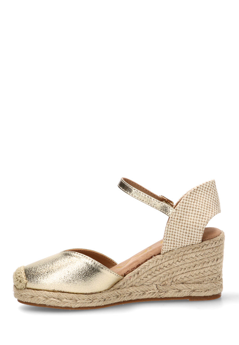 ESPARTEÑA CON CUÑA MEDIA 20010, ETIKA MUJER, ORO